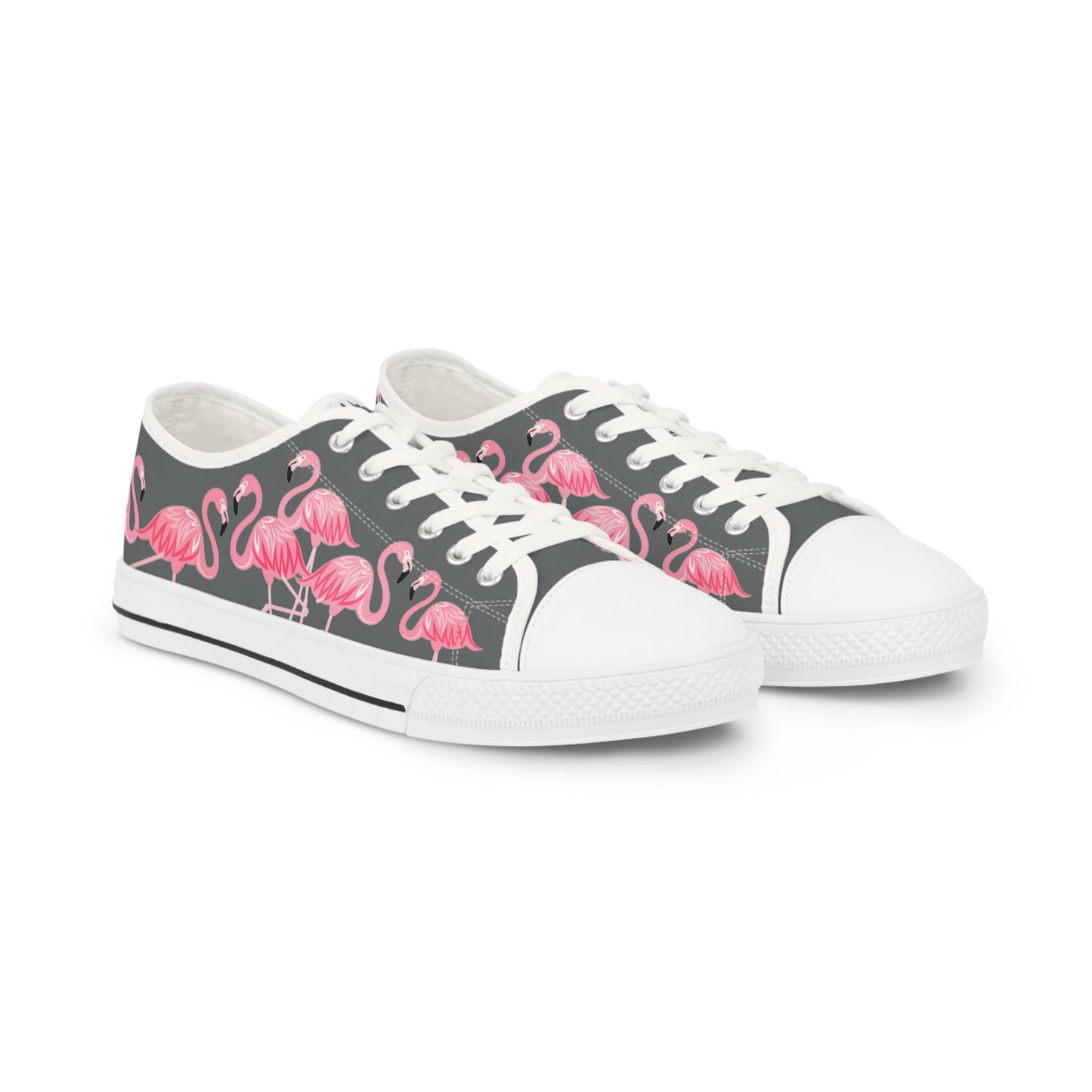 Pink Flamingo Low Tops - Men's Dark Grey