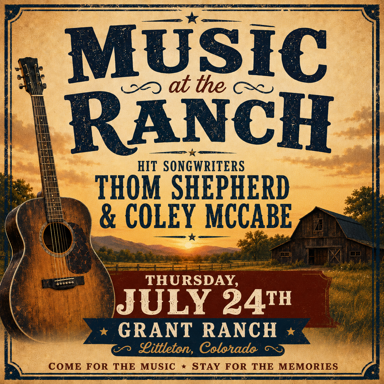 Music at the Ranch- Littleton CO July 24