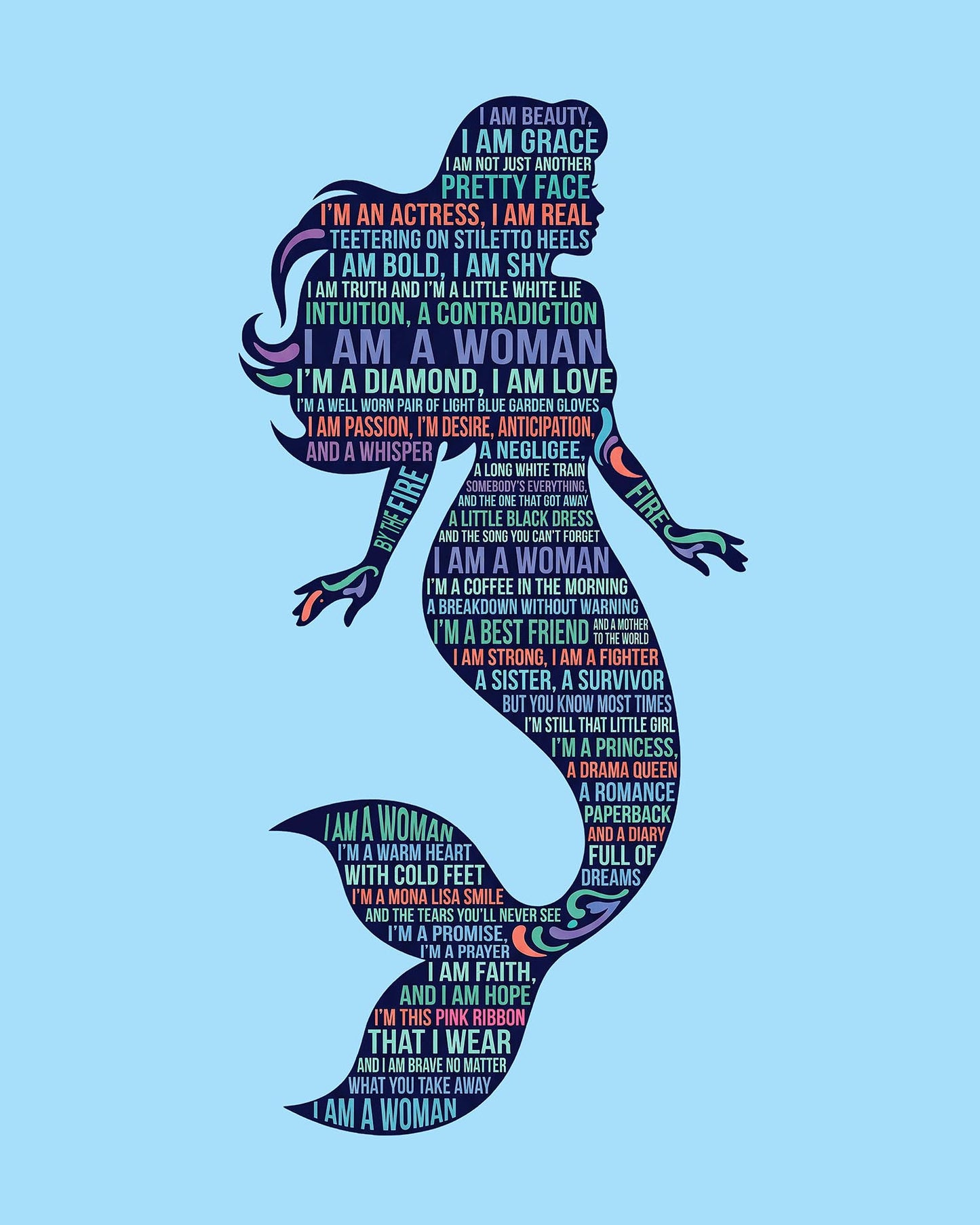 I Am A Woman Mermaid Canvas Print