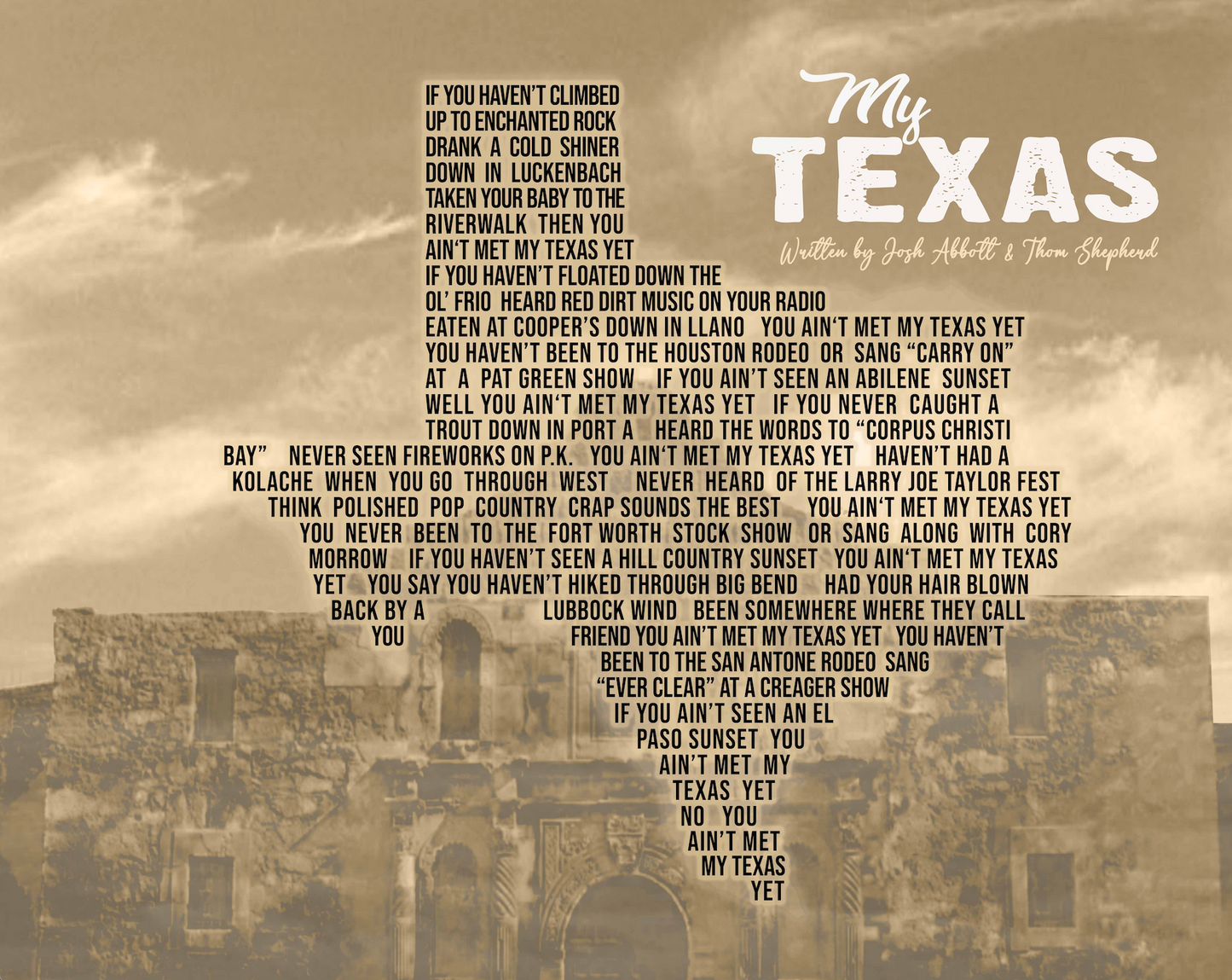 My Texas Canvas Print (SALE)
