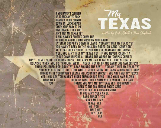 My Texas Canvas Print (SALE)
