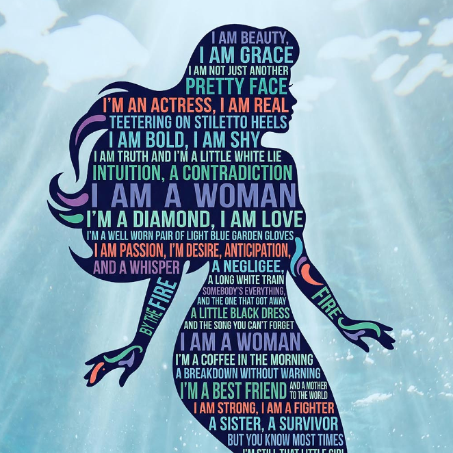 I Am A Woman Mermaid Canvas Print